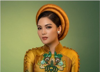 dai dien viet nam tai miss earth 2021 quang ba net dep cua ao dai
