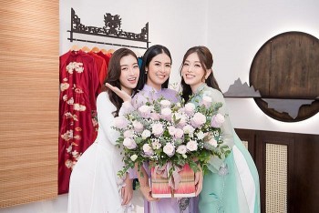 ba nang hau do my linh ngoc han phuong nga do sac voi ao dai