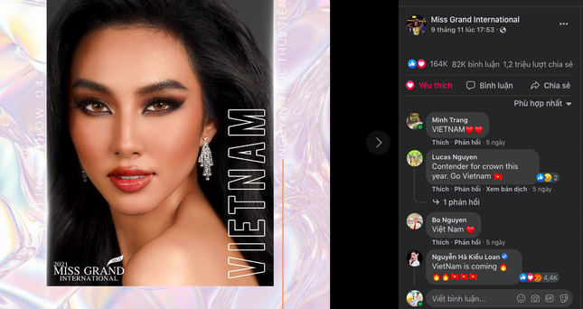 thuy tien tiep tuc thang hang tren bang binh chon o miss grand