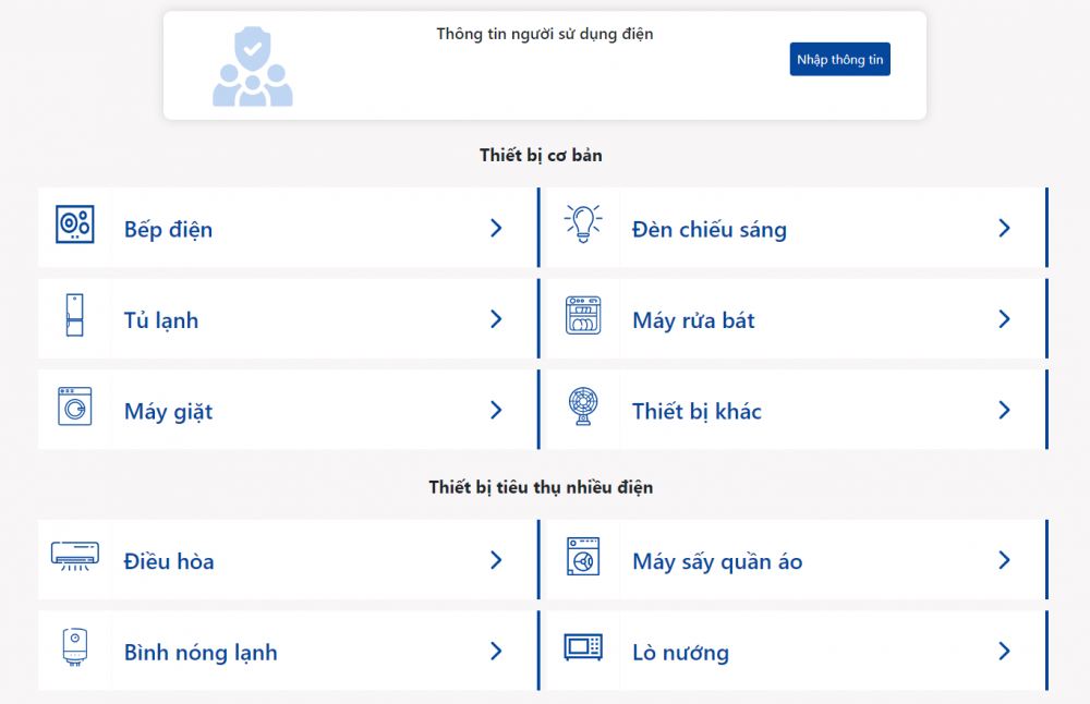 evn ra mat cong cu uoc tinh dien nang tieu thu dien hang thang cho cac ho gia dinh