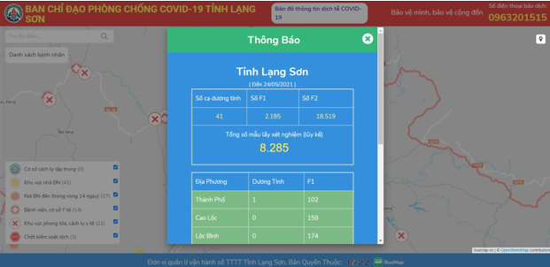 lang son ra mat ban do covid 19 cap nhat tinh hinh dich theo thoi gian thuc
