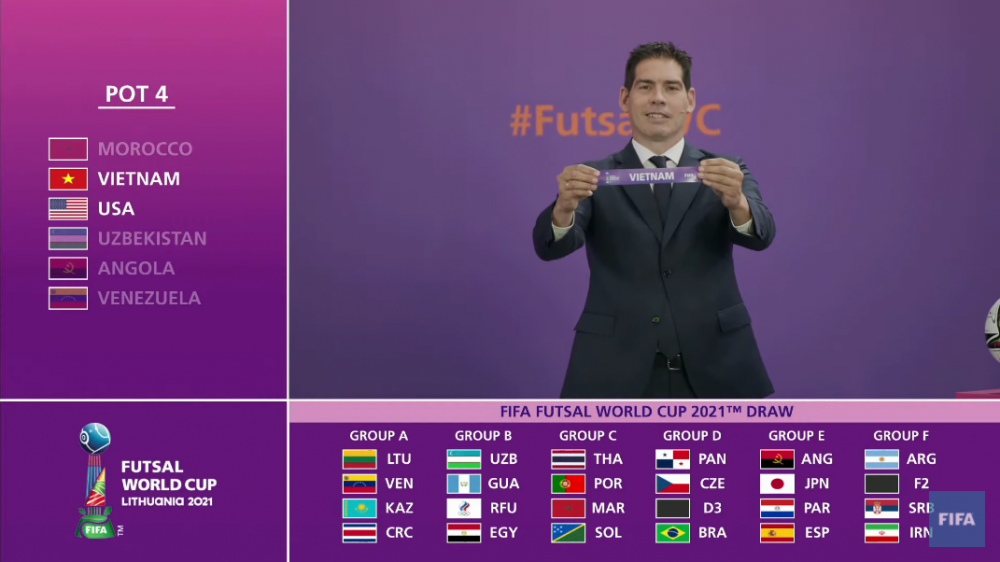 lich thi dau dt futsal viet nam tai vck fifa futsal world cup 2021 viet nam vs brazil