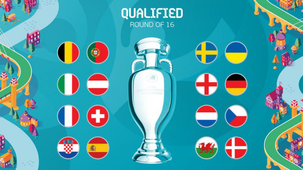 Lịch thi đấu vòng 1/8 EURO 2021: Anh vs Đức, Bỉ vs Bồ Đào Nha