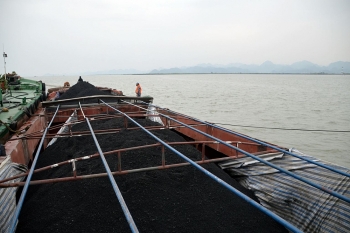 Tạm giữ 500 tấn than không rõ nguồn gốc tại khu vực biển giáp ranh Hải Phòng và Quảng Ninh
