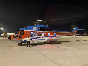 Ngư dân đột quỵ ở Trường Sa được trực thăng đưa vào đất liền an toàn