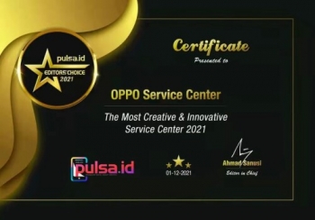 OPPO Indonesia được Tabloid Pulsa tôn vinh là “Trung tâm dịch vụ sáng tạo và đổi mới nhất năm 2021”
