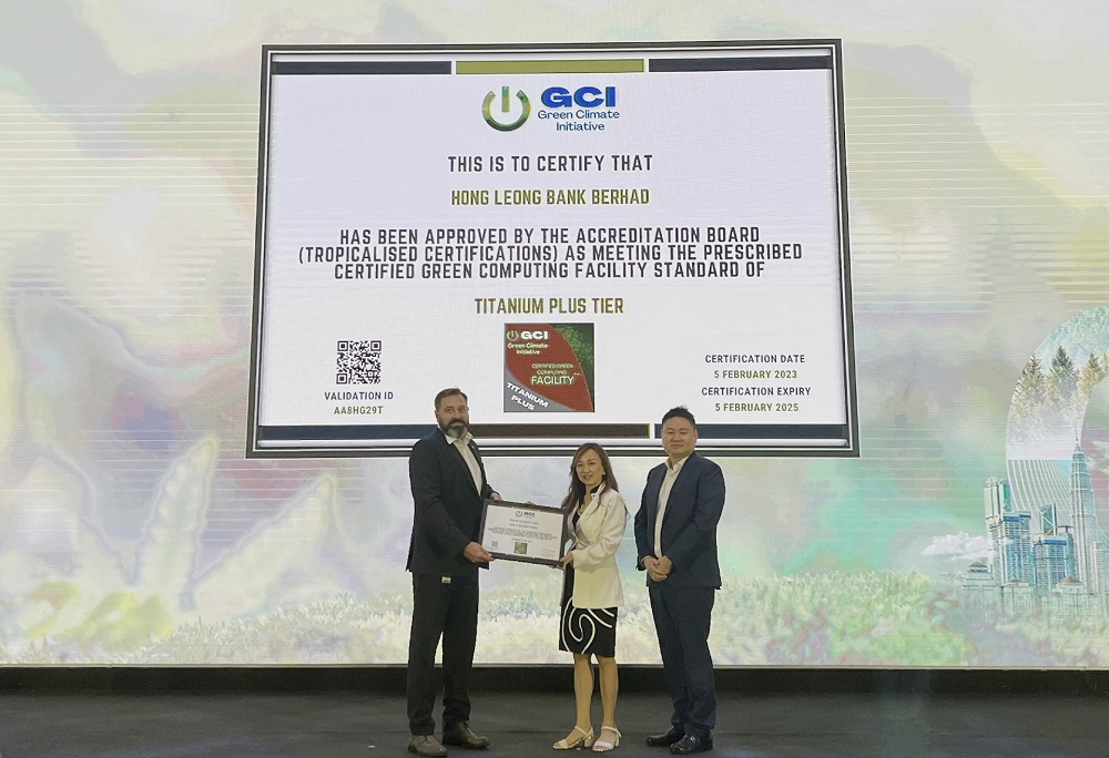 Trung tâm dữ liệu của Ngân hàng Hong Leong (Malaysia) được GCI chứng nhận là Cơ sở Điện toán xanh