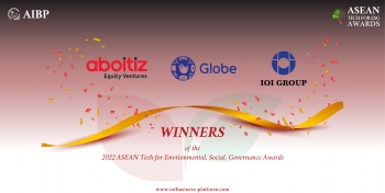 aboitiz equity globe telecom va ioi corporation duoc trao giai thuong cong nghe asean ve esg 2022