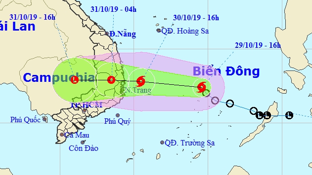 Chiều mai, bão số 5 vào vùng biển Bình Định – Ninh Thuận