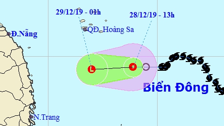 Bão số 8 suy yếu thành áp thấp nhiệt đới giật cấp 8 trên Biển Đông