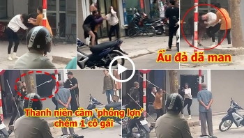 vu 2 co gai lao vao au da giua duong pho ha noi mot nguoi bi chem