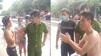 thanh nien bieu hien ngao da dung len noc xe o to quay