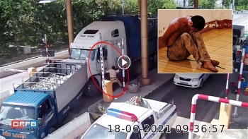 toan canh vu viec csgt truy bat tai xe xe container ngao da gay nao loan soc trang