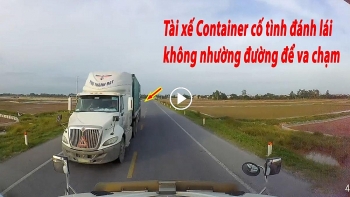 tranh cai ve tinh huong thieu dao duc lai xe cua tai xe container