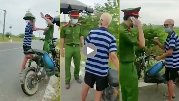 cu ong 90 tuoi danh cong an vi bi nhac nho deo khau trang khi ra duong