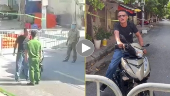 thanh nien khong khau trang ngang nguoc bop co cong an tai chot kiem dich