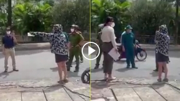 khong deo khau trang khi ra duong co gai cai tay doi voi cong an