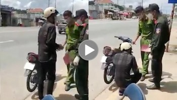 thanh nien di xe may net po bi cscd chan chinh