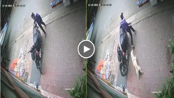 vua be khoa sh ten trom bi buoc phai bo chay vi gap cho du