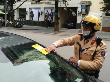 da co 304 xe bi dan thong bao phat nguoi tai ha noi