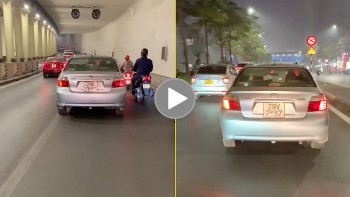 tai xe ung dung lan lan trong ham kim lien ha noi