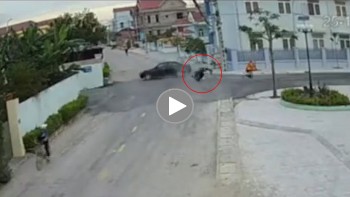 phong toc do cao qua nga tu xe may tong veo hong o to