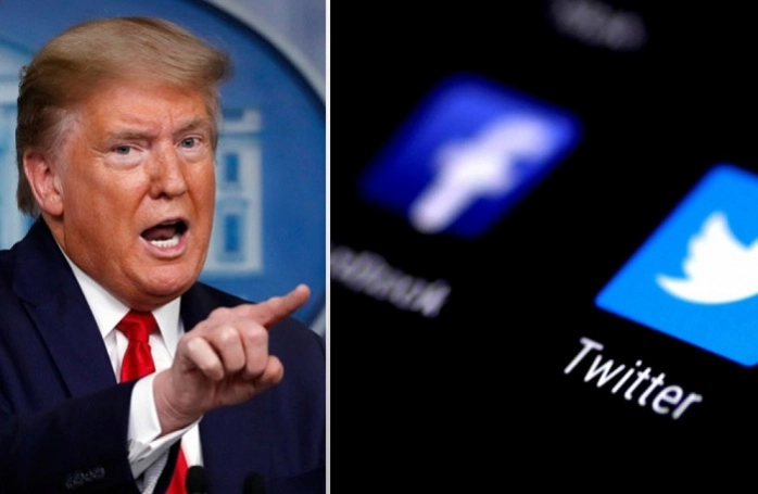Ông Trump kêu gọi tẩy chay Twitter và Facebook sau "lệnh cấm vận" 2 năm