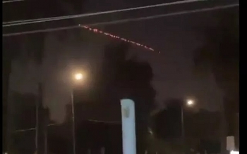 my ban rocket pha huy uav vu trang tai baghdad