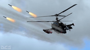 Trực thăng ‘cá sấu’ Ka-52 lần đầu khai hỏa với tên lửa chống tăng Vikhr-1 đầy uy lực