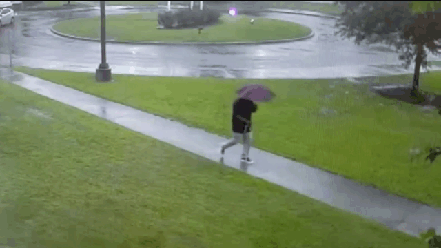 Video: Đi bộ dưới trời mưa, người đàn ông suýt bị sét đánh trúng
