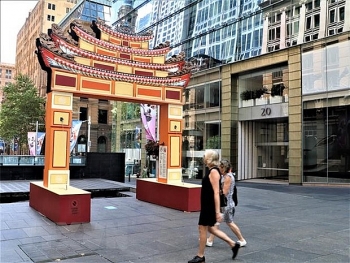 Cổng chào của Việt Nam gây ấn tượng tại lễ hội Tết Nguyên đán 2021 ở Sydney