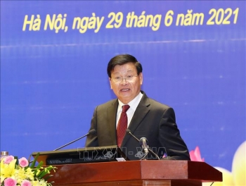 Tổng Bí thư, Chủ tịch nước Lào thăm Học viện Chính trị Quốc gia Hồ Chí Minh