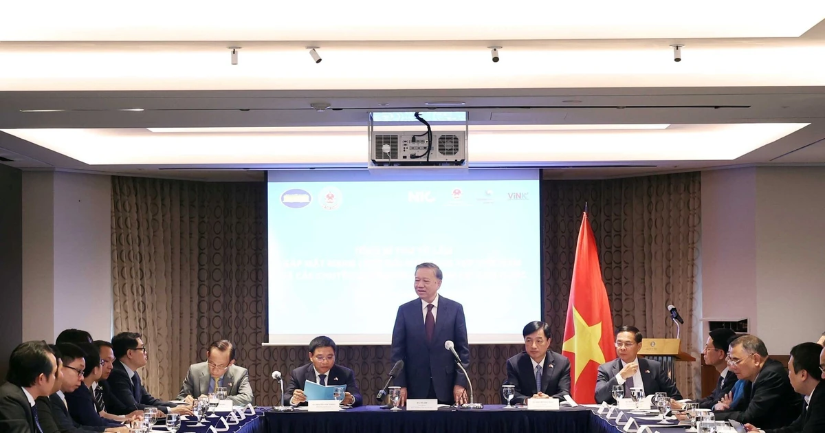 Tổng Bí thư Tô Lâm gặp gỡ thành viên Mạng lưới Đổi mới sáng tạo Việt Nam tại Hàn Quốc