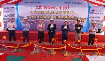 khoi cong du an nang cap mo rong quoc lo 9 doan tu cang cua viet den quoc lo 1