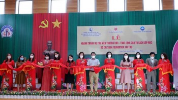 zhi shan foundation khanh thanh 06 thu vien truong hoc va trao tang 388 tu sach tai ha tinh