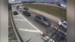 Tài xế BMW đâm bay cảnh sát để bỏ chạy