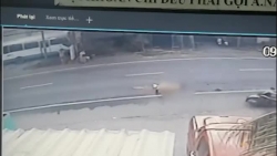 Video: Khoảnh khắc chiến sĩ CSGT bị container cán tử vong tại Tiền Giang