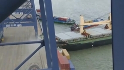 Video: Khoảnh khắc tàu ngàn tấn đâm sầm vào cảng Cái Mép