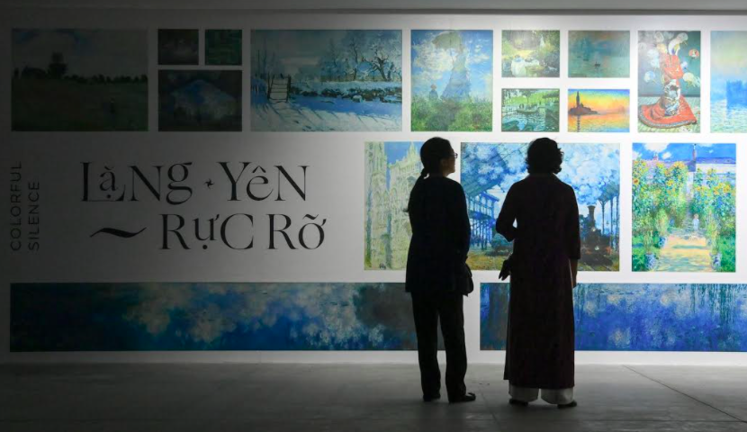 ngoai va trong o trien lam cua claude monet va pierre bonnaer tai vcca