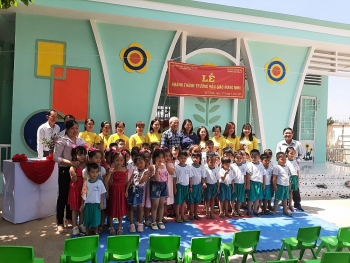 Vĩnh Long: Khánh thành công trình phòng học do Tổ chức The Wetter Foundation tài trợ