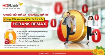 HDBank tiếp tục miễn nhiều loại phí giao dịch trực tuyến với BeMax