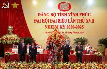 Ủy viên Bộ chính trị Vương Đình Huệ phát biểu chỉ đạo Đại hội Đảng bộ tỉnh Vĩnh Phúc nhiệm kỳ 2020 - 2025
