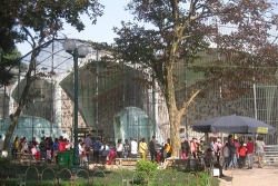 trong xe mien phi khi tham quan vuon thu ha noi dip nghi le 304