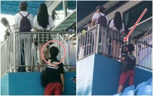 bi dam dong la o phan doi ga dan ong bien thai van tiep tuc nhin trom quay len duoi vay nu sinh