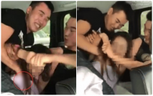 3 nam thanh nien khong che co phu dau xinh dep trong o to de sam so roi quay lai clip