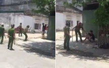 clip hang chuc canh sat bao vay thuyet phuc thanh nien nghi ngao da dang cam dao de doa nguoi dan