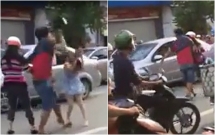 nam thanh nien dung mu bao hiem danh vao dau co gai sau va cham giao thong