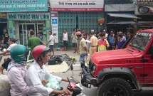 ha dong nguoi dan ong mac dong phuc grab bi cuon vao gam xe container tu vong khi dang ship hang