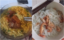 nau bun tom nguyen con thay vi mi tom nhu yeu cau co vo van ngo ngac khong hieu sao chong doi