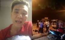 thanh nien danh da man lai xe cua chau viet cuong xuong ha noi xin loi